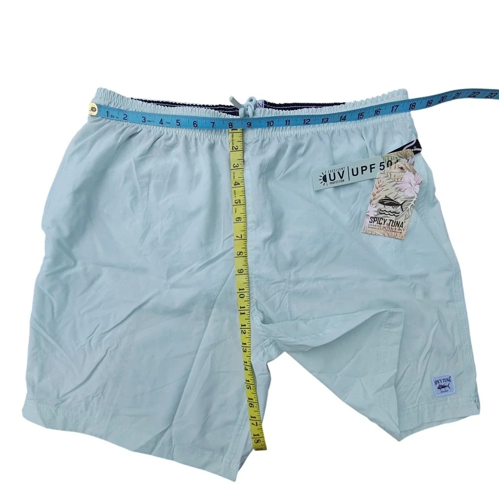 Spicy Tuna NWT Mens Mint Green UPF 50+ Swim Trunks Size 2XL SW3116